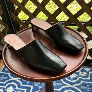 Leather J. Crew Heeled Mules